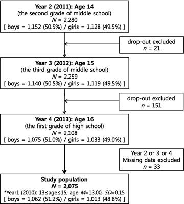 Longitudinal relationship between depression and antisocial behaviors in Korean adolescents